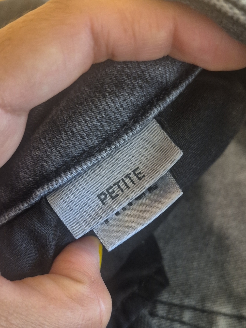 Paige Claudine Charcoal Black Jean Frayed Bottom Petite - Picture 4 of 11